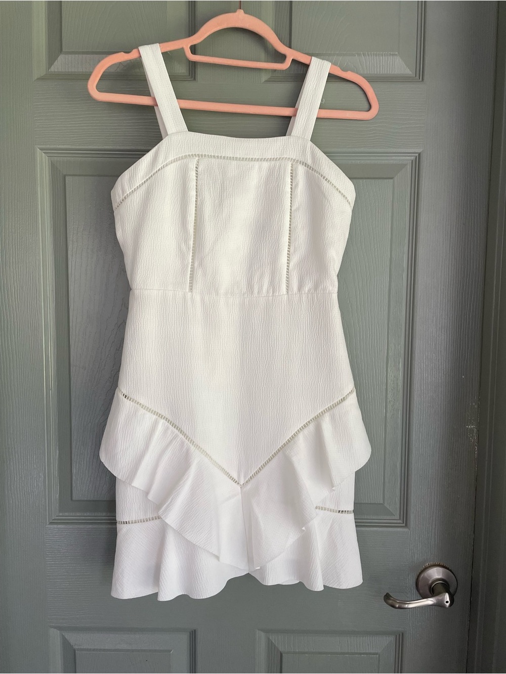 Bardot White Ruffled Strap Dress for Girls Junior Size 16